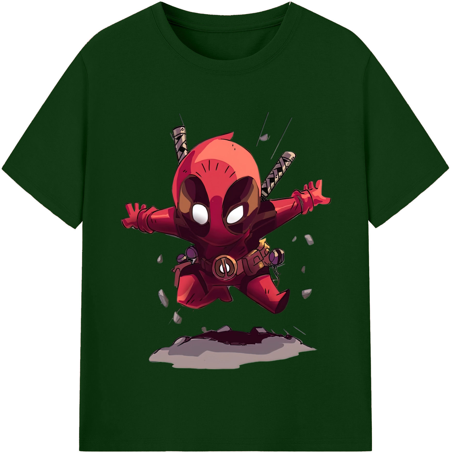 （画像用） Deadpool デッドプール 綿100％半袖Tシャツ（フロントプリント）